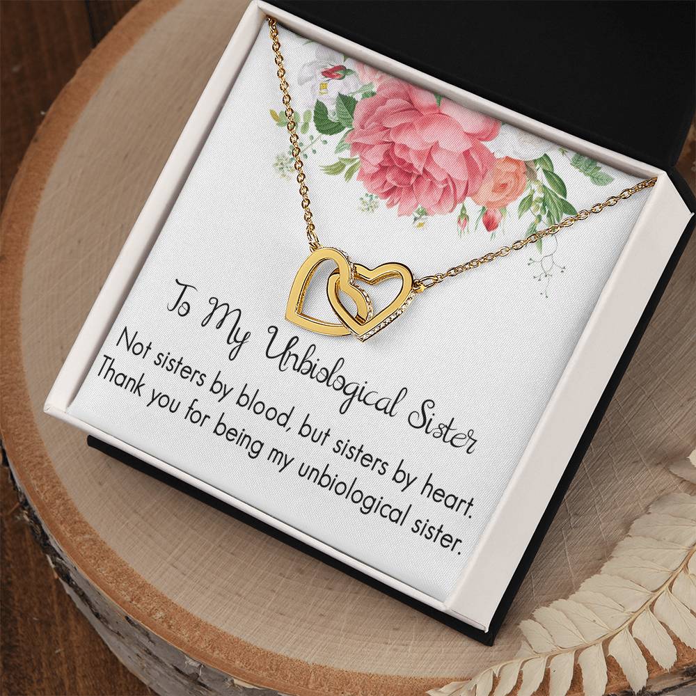 Unbiological Sister Interlocking Heart Necklace Interlocking Hearts Necklace