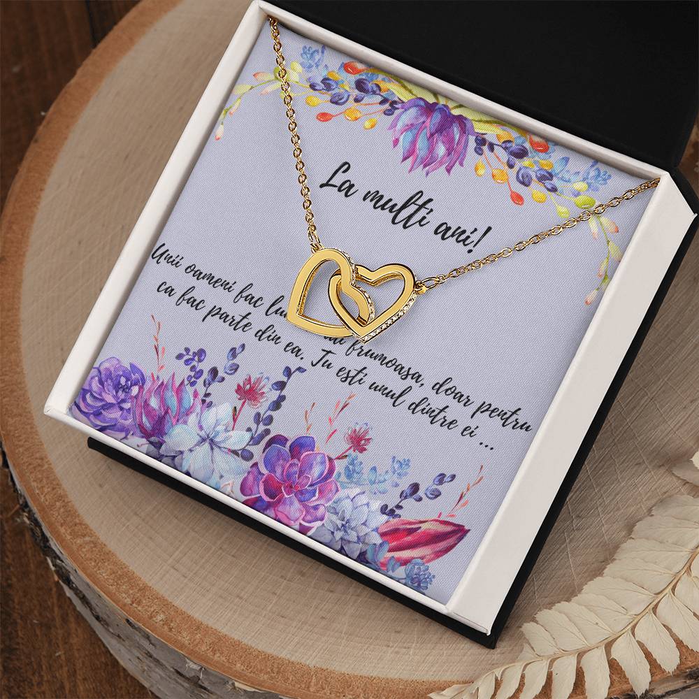 Unii Oameni Fac Lumea Mai Frumoasă Doar Pentru Că Fac Parte Din Ea! Interlocking Hearts Necklace