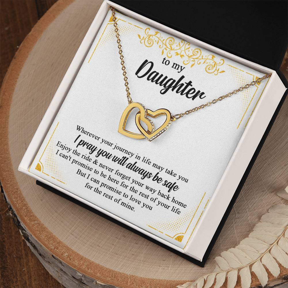 Interlocking Necklace - Gifts For Daughter Interlocking Hearts Necklace