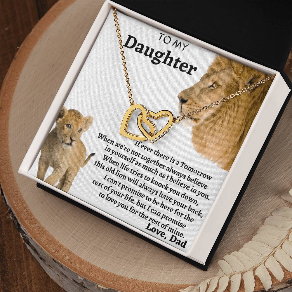 Gift For Daughter From Dad Interlocking Interlocking Hearts Necklace