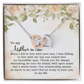 To My Mother In Law When I Fell In Love With Your Son Interlocking Hearts Necklace