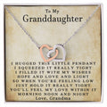 To My Granddaughter Love Grandma Interlocked Heart Necklace Interlocking Hearts Necklace