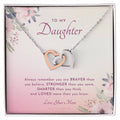To My Daughter Always Remember Gift For Daughter From Mom Daughter Birthday Graduation Christmas Present Interlocking Hearts Necklace