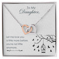 To My Daughter - Interlocking Hearts Necklace5