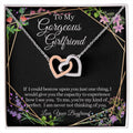 Gorgeous Girlfriend Linked Hearts Necklace Gift From Boyfriend Interlocking Hearts Necklace