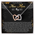 New Mom Necklace Gift Mom Est 2021 Necklace First Time Mom Necklace Baby Shower Necklace Interlocking Hearts Necklace Gift For New Mom
