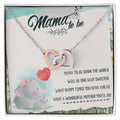 Mama To Be Interlocking Hearts Necklace Message Card