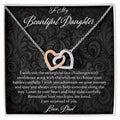 To My Beautiful Daughter I Wish You The Strength - Love Dad Interlocking Hearts Necklace