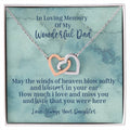 My Wonderful Dad - Interlocking Hearts Necklace - Love Daughter