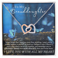 To My Granddaughter Butterfly Necklace - A Unique Gift She Can Cherish Forever Interlocking Hearts Necklace