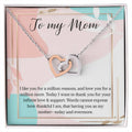 Necklace Gift For Mom To My Mom Necklace Gift Interlocking Hearts Necklace For Mom Mom Birthday Necklace Gift My Mom Jewelry Massage