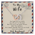 To My Wife - I Love You Message - Tmw17 Interlocking Hearts Necklace