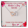 Best Gift For Mom Interlocking Hearts Necklace