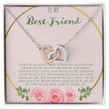 To My Bestfriend Our Friends Are Our Chosen Family Interlocking Hearts Necklace