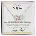 To My Best Friend Interlocking Hearts Necklace
