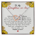 To My Daughter-In-Law You'Re Also My Daughter In Heart Interlocking Hearts Necklace