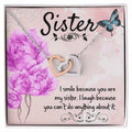 Perfect Gift For Sister Interlocking Hearts Necklace
