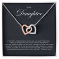 To My Daughter - Tomorrow - Necklace Interlocking Hearts Necklace
