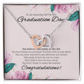 To An Amazing Girl On Her Graduation Day Necklace Interlocking Hearts Necklace