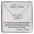 Friendship Special Gift That I Treasure Interlocking Hearts Necklace