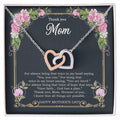 Thank You Mom - Mother'S Day Gift - Luxury Interlocking Heart Necklace Interlocking Hearts Necklace
