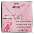 From Your Tummy - 2 Hearts - Necklace Interlocking Hearts Necklace