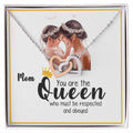 Mothers Day Gift - Gift From Daughter Son Interlocking Hearts Necklace
