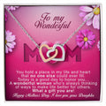 Daughters ! Perfect Mother'S Day Necklace Gift Interlocking Hearts Necklace