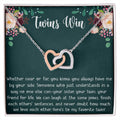 My Twin Interlocking Hearts Necklace - Perfect Gift For Your Twin Sister Twin Girl Show Your Twin Love With The Best Present