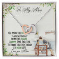 To My Mom Interlocking Hearts Necklace Message Card
