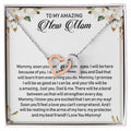 To My Amazing New Mom Interlocking Hearts Necklace Message Card