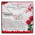 Valentines Day Gift For Girlfriend - Anniversary Gift For Girlfriend - Promise Necklace For Girlfriend From Boyfriend Interlocking Hearts Necklace