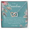 Gift For Grandma Necklace Grandmother Birthday Gift From Granddaughtergrandson To My Grandma Necklace Gift Grandmother Gift Grandparents Day Gift Interlocking Hearts Necklace