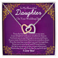Interlocking Heart Necklace Daughter Wedding Day Gift From Momdad Mother To Bride Gift Jewelry Gift From Father Interlocking Hearts Necklace