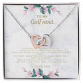 To My Girlfriend Gift From Boyfriend For Valentine Day Interlocking Hearts Necklace