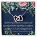 Maid Of Honor Thank You Gift From Bride Bridesmaid Gift Maid Of Honor Gift Necklace Matron Of Honor Gift Thank You Gift From Bride Interlocking Hearts Necklace