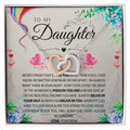 To My Daughter Interlocking Hearts Necklace