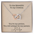 Grey'S Anatomy - You'Re My Person Interlocking Necklace Interlocking Hearts Necklace