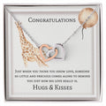 Congratulations Interlocking Hearts Necklace