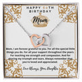60Th Birthday Gift For Mum From Daughter Interlocking Hearts Necklace