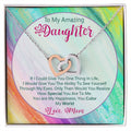 Heart-Melting Gift For Daughter From Mom - You Color My World Interlocking Hearts Necklace