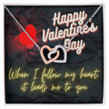 My Heart Leads Me To You - Ih Interlocking Hearts Necklace