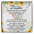 To My Daughter Interlocking Hearts Necklace Message Card