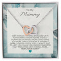 To My Mummy Necklace Interlocking Hearts Necklace