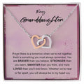You'Ll Always Be In My Heart Interlocking Hearts Necklace Gift For Granddaughter