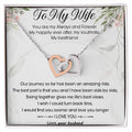 To My Wife Interlocking Hearts Necklace Message Card