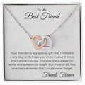 Friendship Is A Special Gift Necklace Interlocking Hearts Necklace