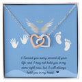 In Memory Of Your Baby Boy Interlocking Hearts Necklace