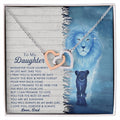 To My Daughter - I Can Promise To Love You For The Rest Of Mine- Interlocking Heart Necklace Interlocking Hearts Necklace