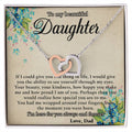 I'M Here For You Always And Forever - Best Gift For Daughter Interlocking Hearts Necklace